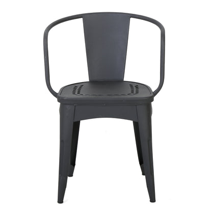 Black Iron Bistro Set 3 Piece Patio Table & Chairs