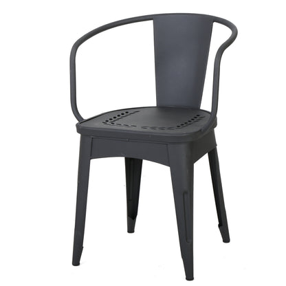 Black Iron Bistro Set 3 Piece Patio Table & Chairs