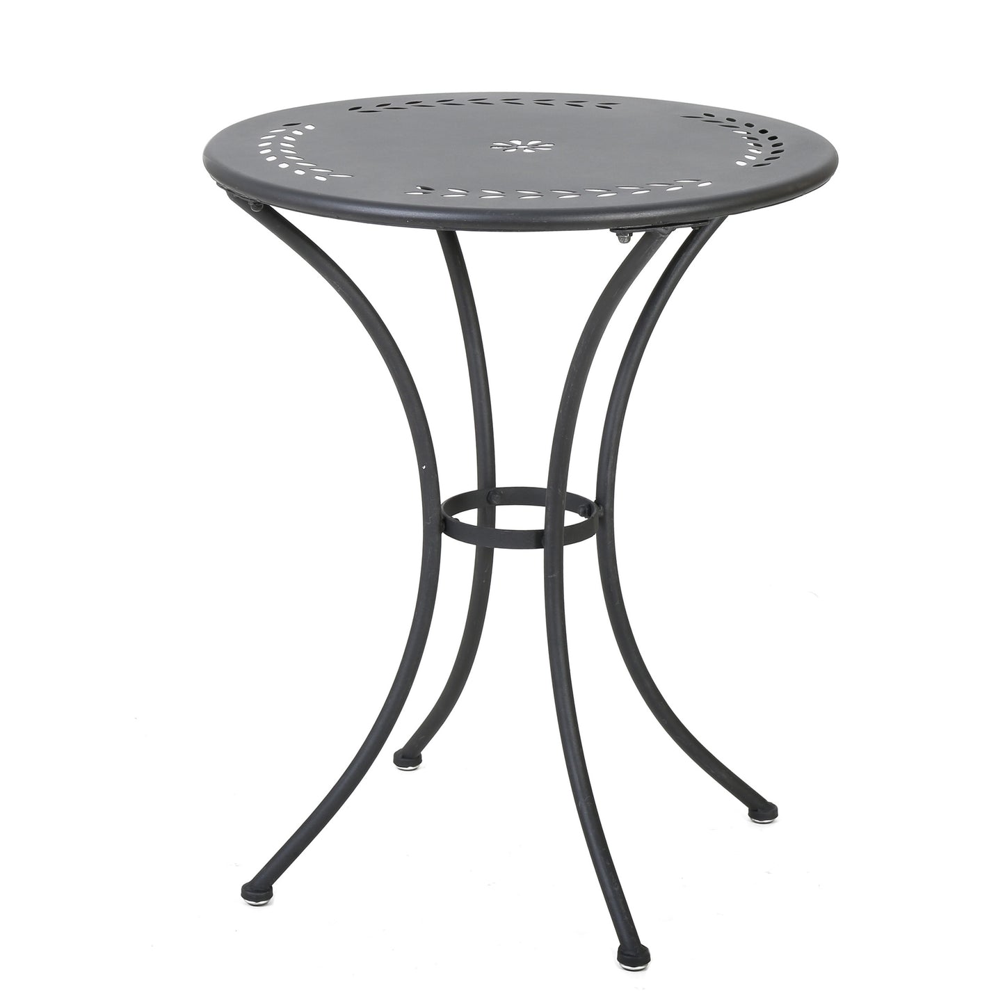 Black Iron Bistro Set 3 Piece Patio Table & Chairs