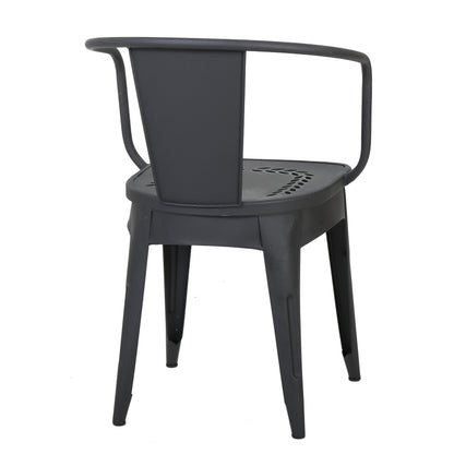 Black Iron Bistro Set 3 Piece Patio Table & Chairs