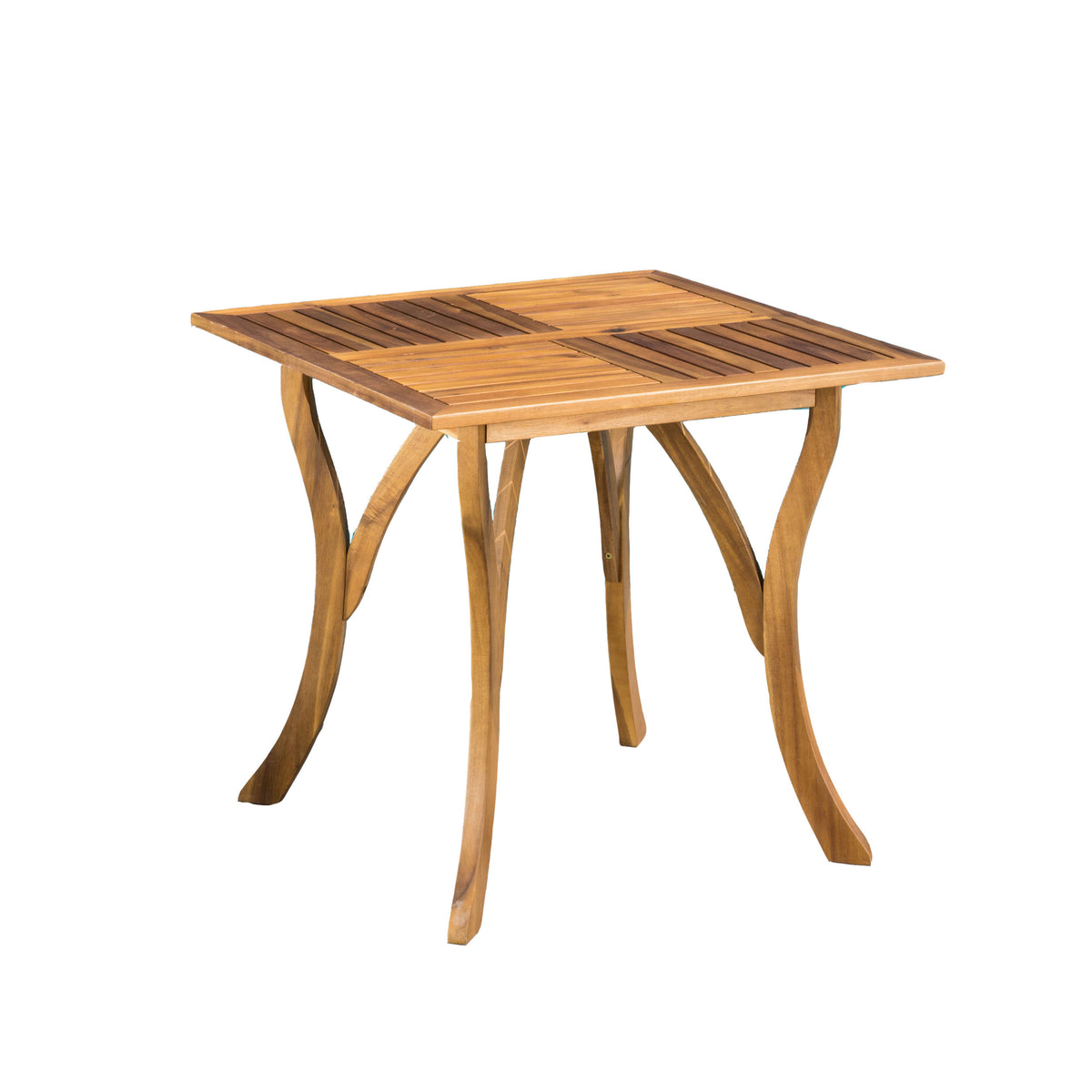 Teak Acacia Wood Square Outdoor Table for Garden or Poolside