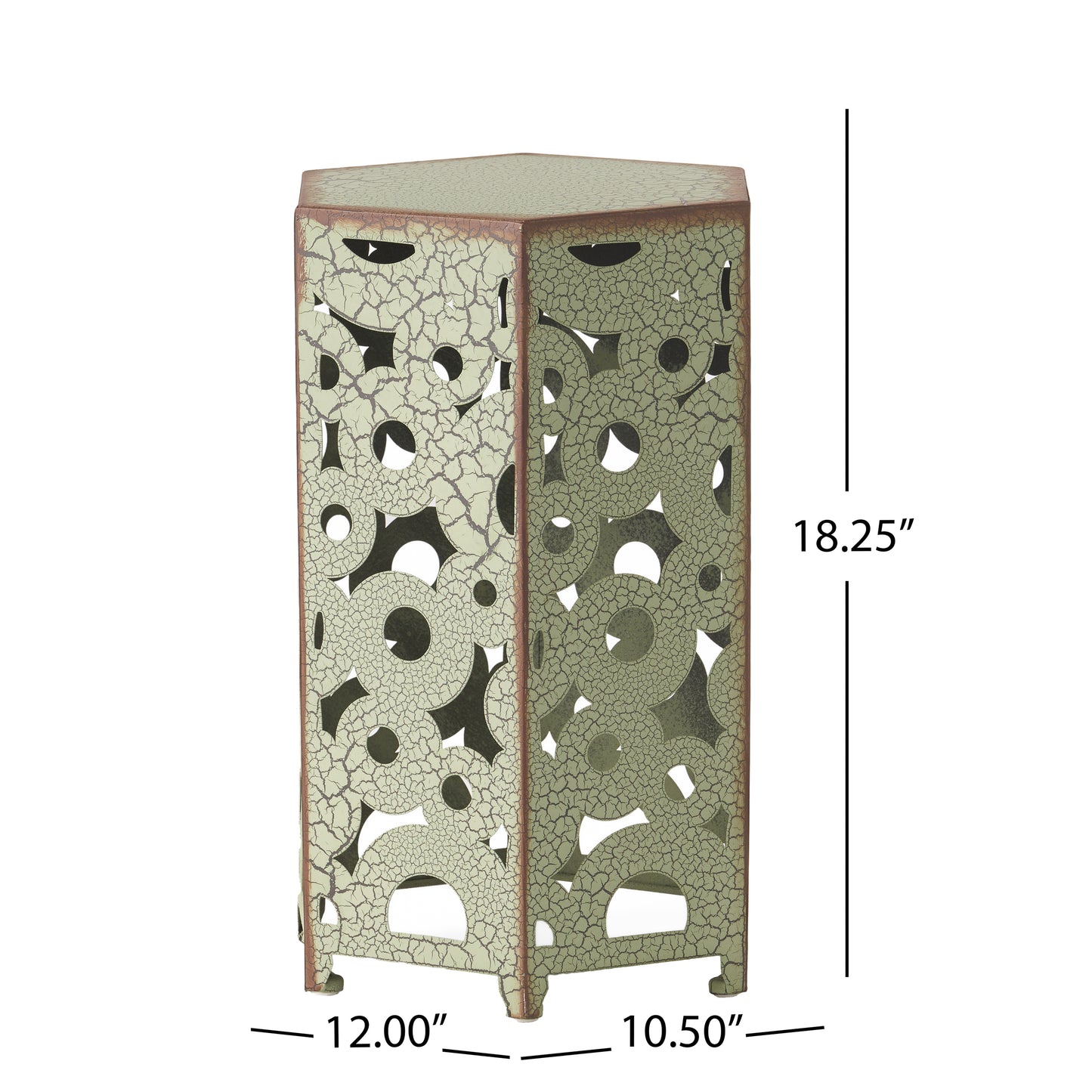 Antique Green Iron Accent Table - Outdoor Patio Set