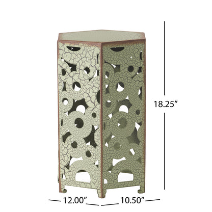 Antique Green Iron Accent Table - Outdoor Patio Set