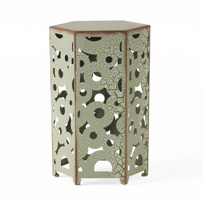 Antique Green Iron Accent Table - Outdoor Patio Set