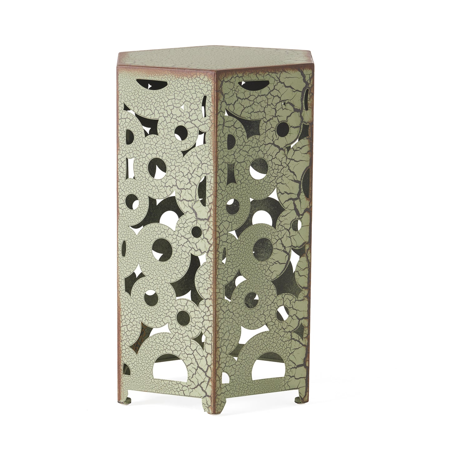 Antique Green Iron Accent Table - Outdoor Patio Set