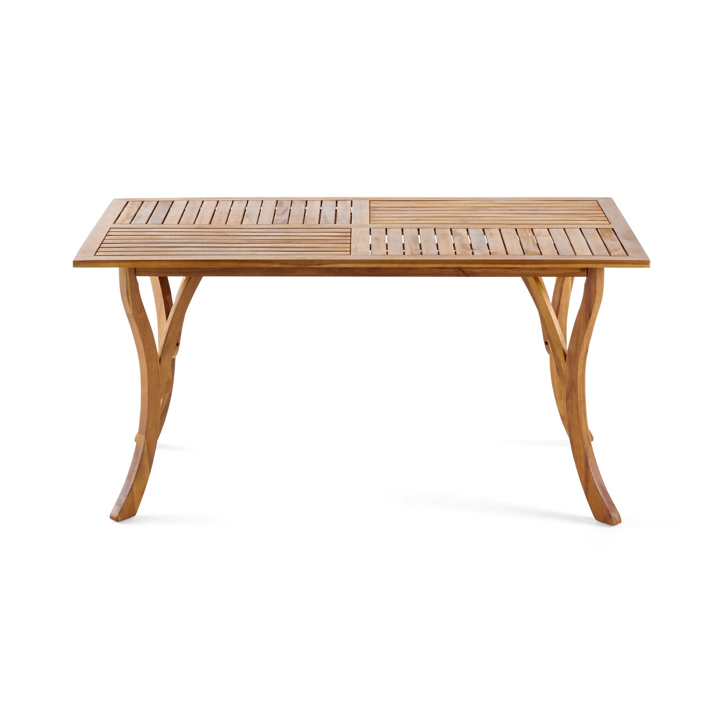 Teak Acacia Wood Outdoor Dining Table - 59 Inch Rectangular