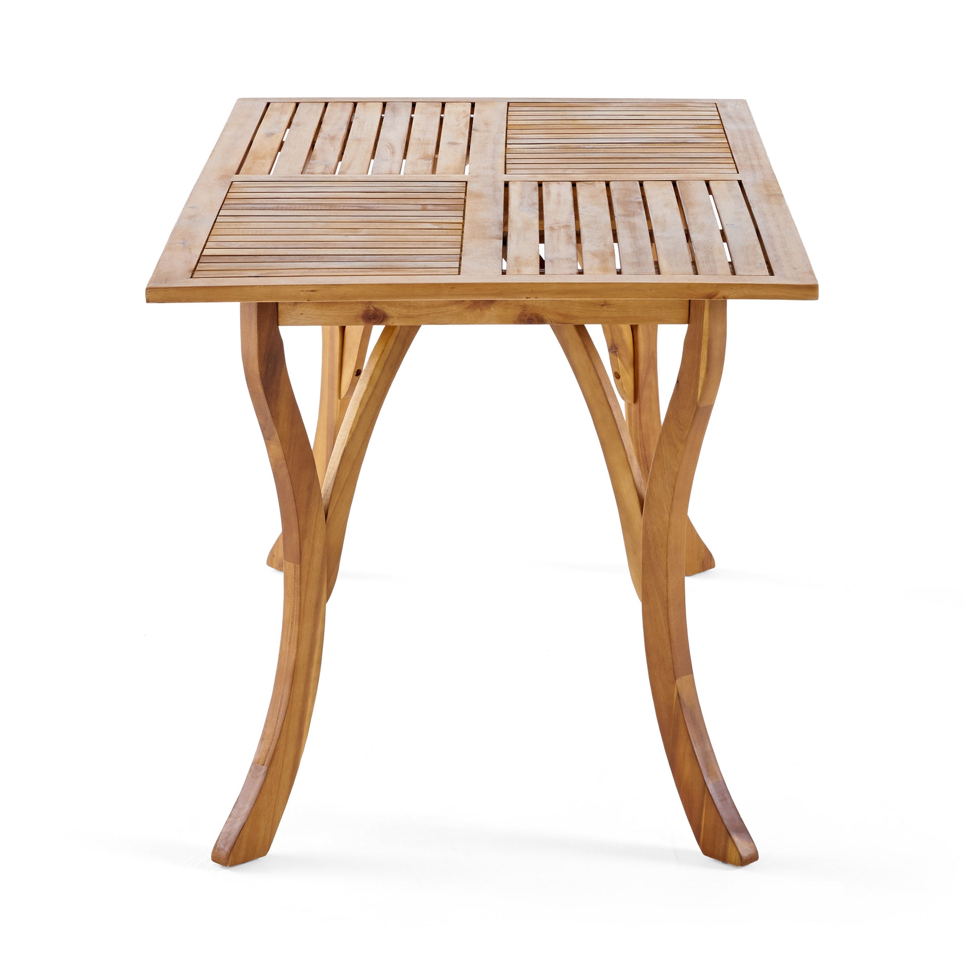 Teak Acacia Wood Outdoor Dining Table - 59 Inch Rectangular