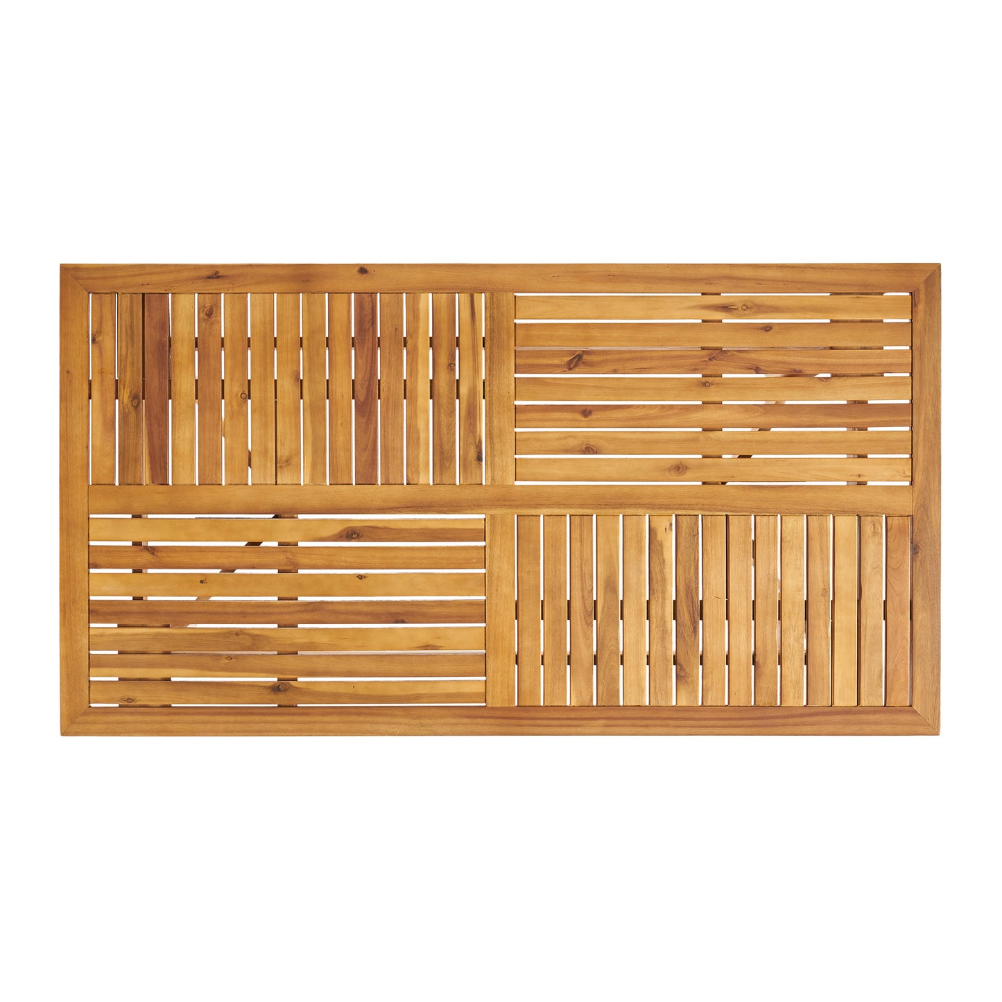 Teak Acacia Wood Outdoor Dining Table - 59 Inch Rectangular