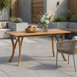 Outdoor 59 Inch Rectangular Solid Wood Table Dining Table,Teak Finish