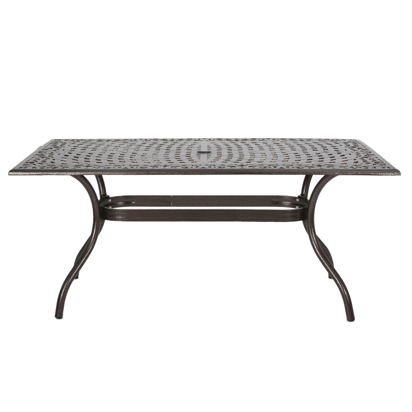 Bronze Aluminium Patio Dining Table - 67" Outdoor Table