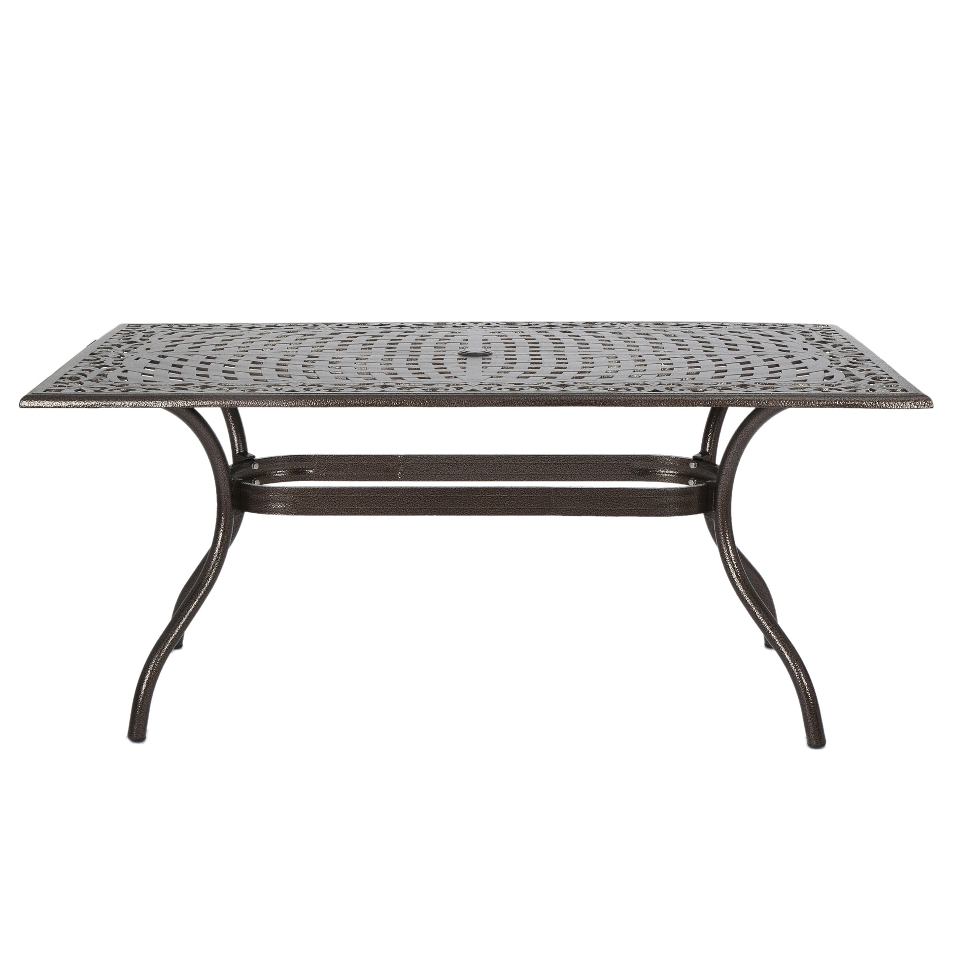 Bronze Aluminium Patio Dining Table - 67" Outdoor Table