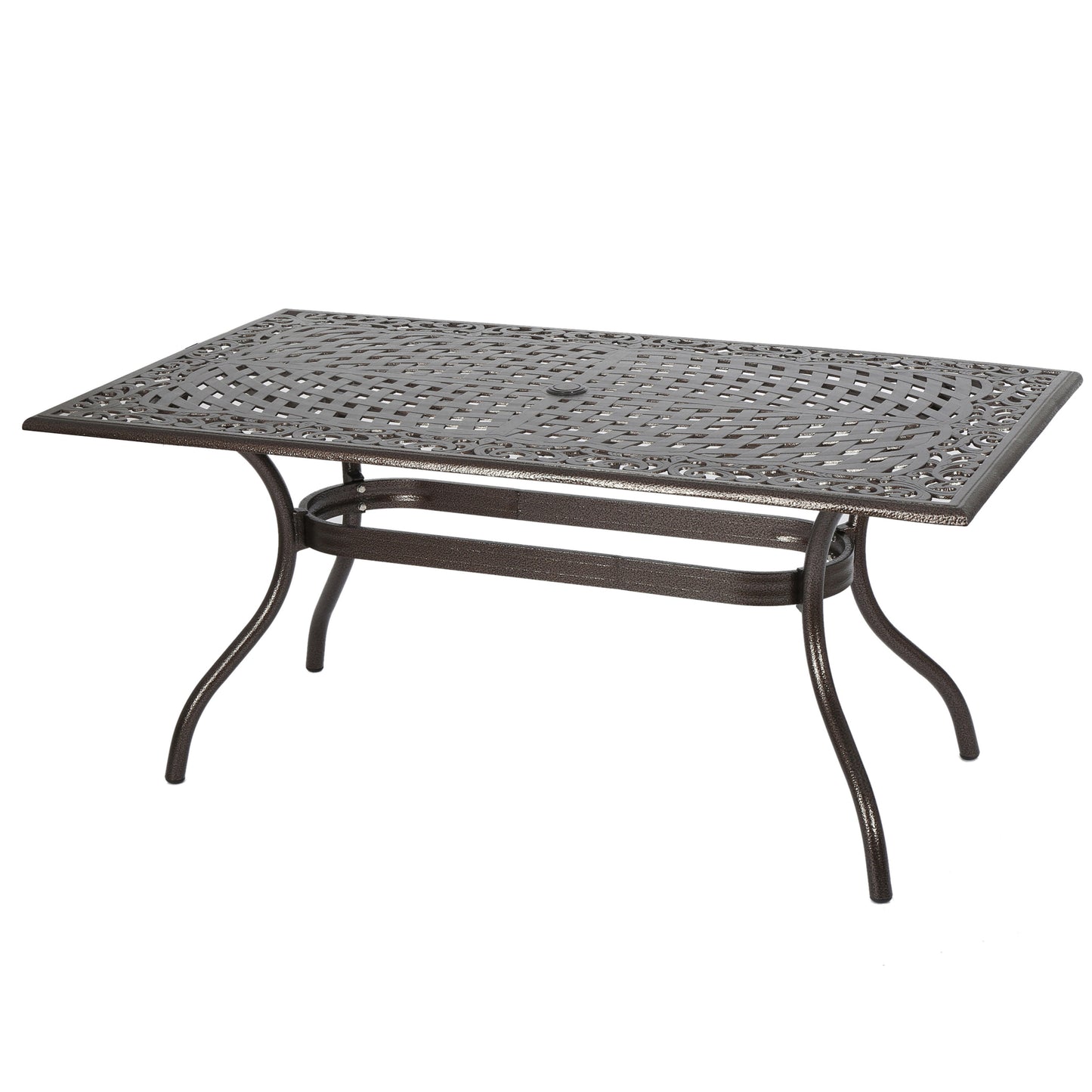 Bronze Aluminium Patio Dining Table - 67" Outdoor Table