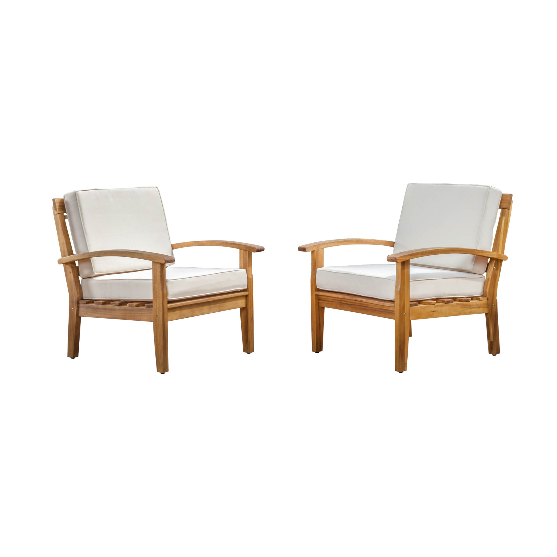 Peyton Club Chair Set - Teak Acacia Wood Patio Furniture