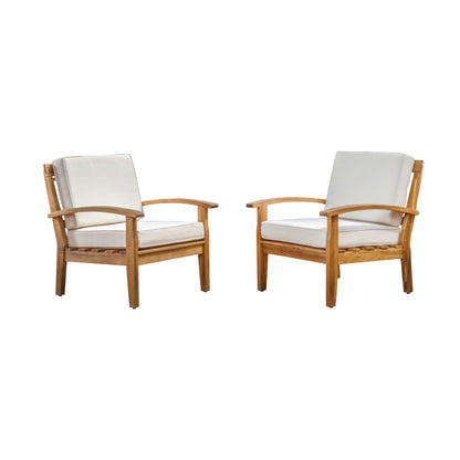 Peyton Club Chair Set - Teak Acacia Wood Patio Furniture