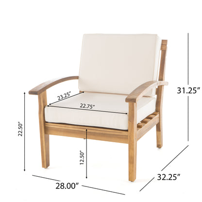 Peyton Club Chair Set - Teak Acacia Wood Patio Furniture