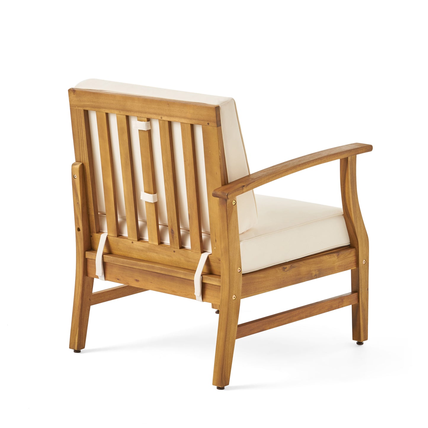 Cream Acacia Wood Poolside Sofa Set for Garden Patio Seating