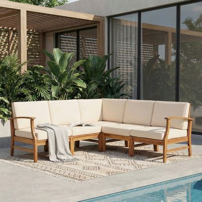 PERLA 5-PCS SOFA SET,CREAM