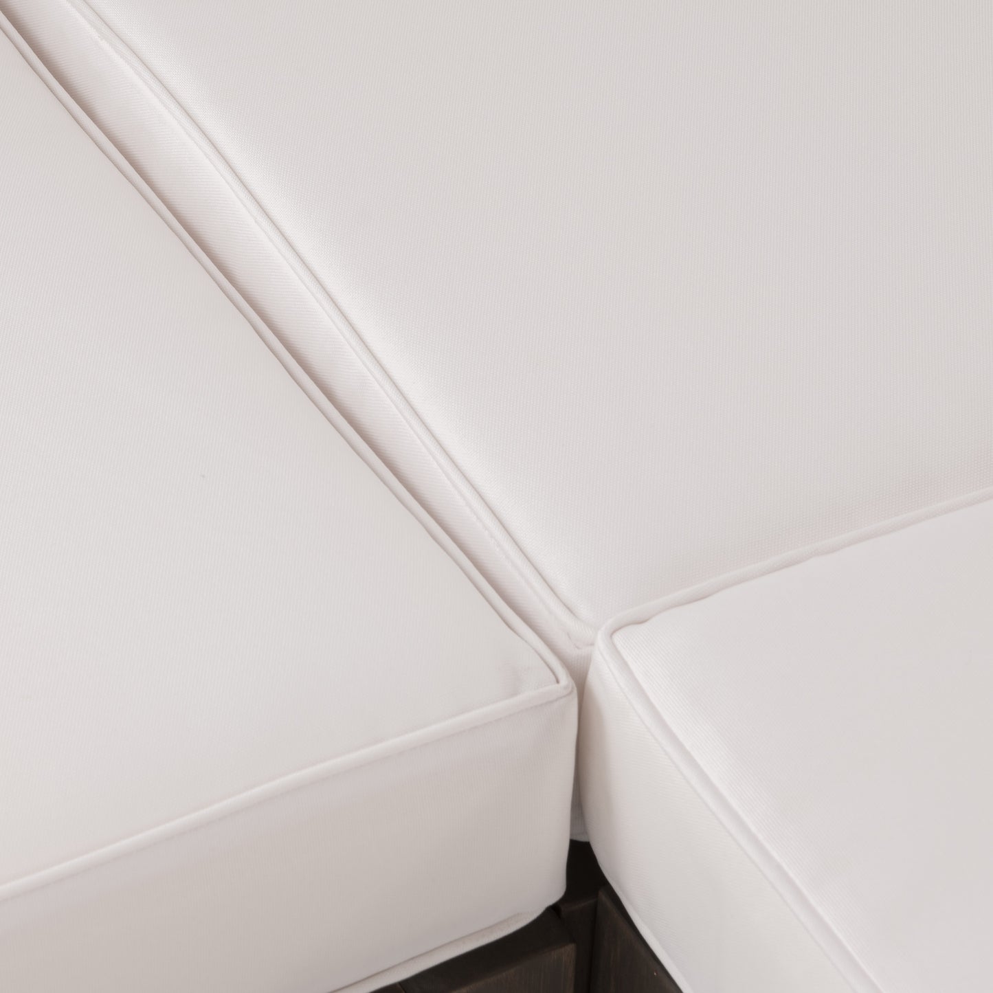 White Acacia Wood Loveseat & Coffee Table Set - Outdoor Patio Furniture