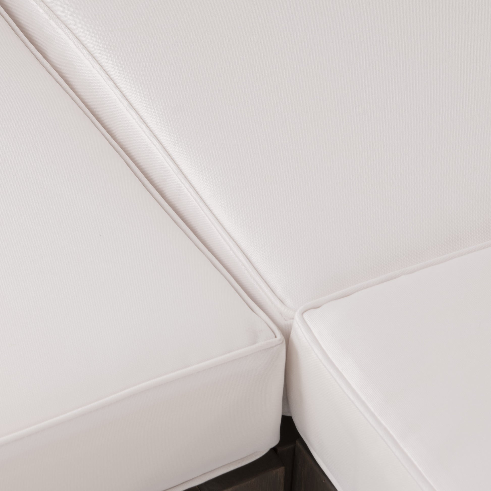 White Acacia Wood Loveseat & Coffee Table Set - Outdoor Patio Furniture