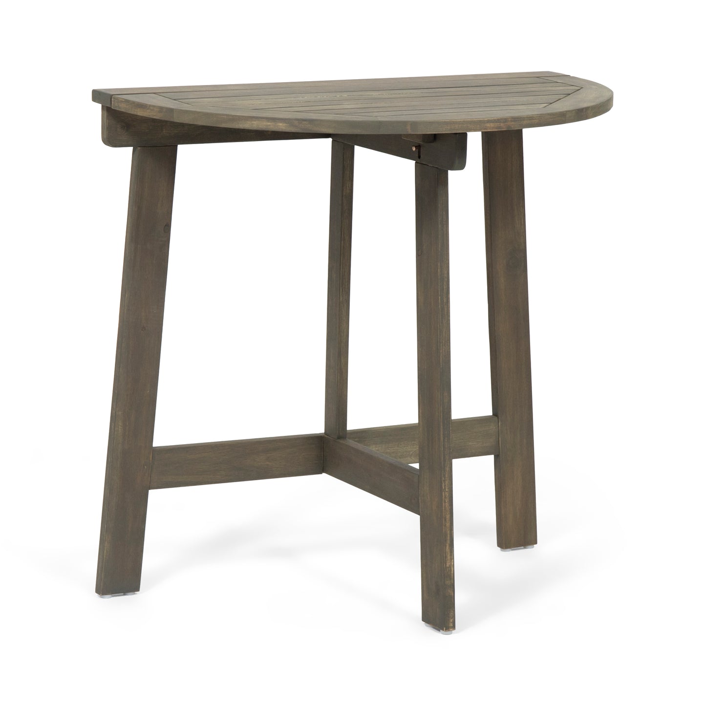 Grey Acacia Wood Folding Bistro Set - 3 Piece Patio Table & Chairs for Outdoor