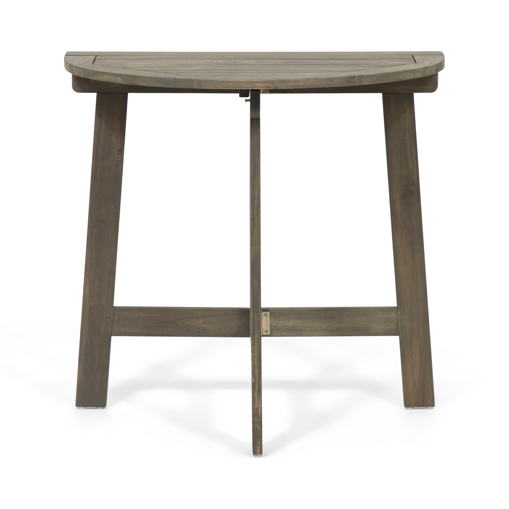 Grey Acacia Wood Folding Bistro Set - 3 Piece Patio Table & Chairs for Outdoor