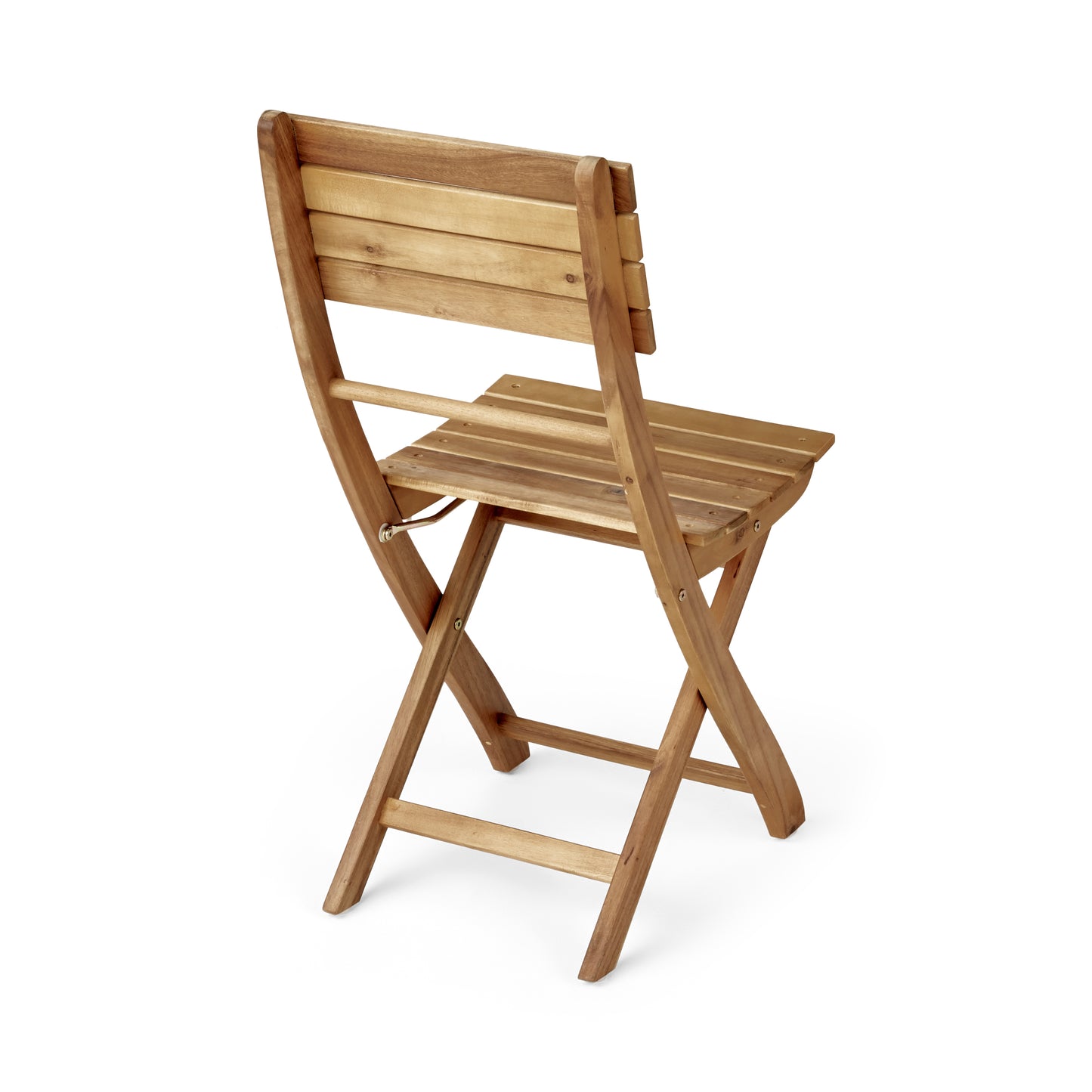Natural Acacia Wood Folding Bistro Set - 3 Piece Outdoor Patio Table