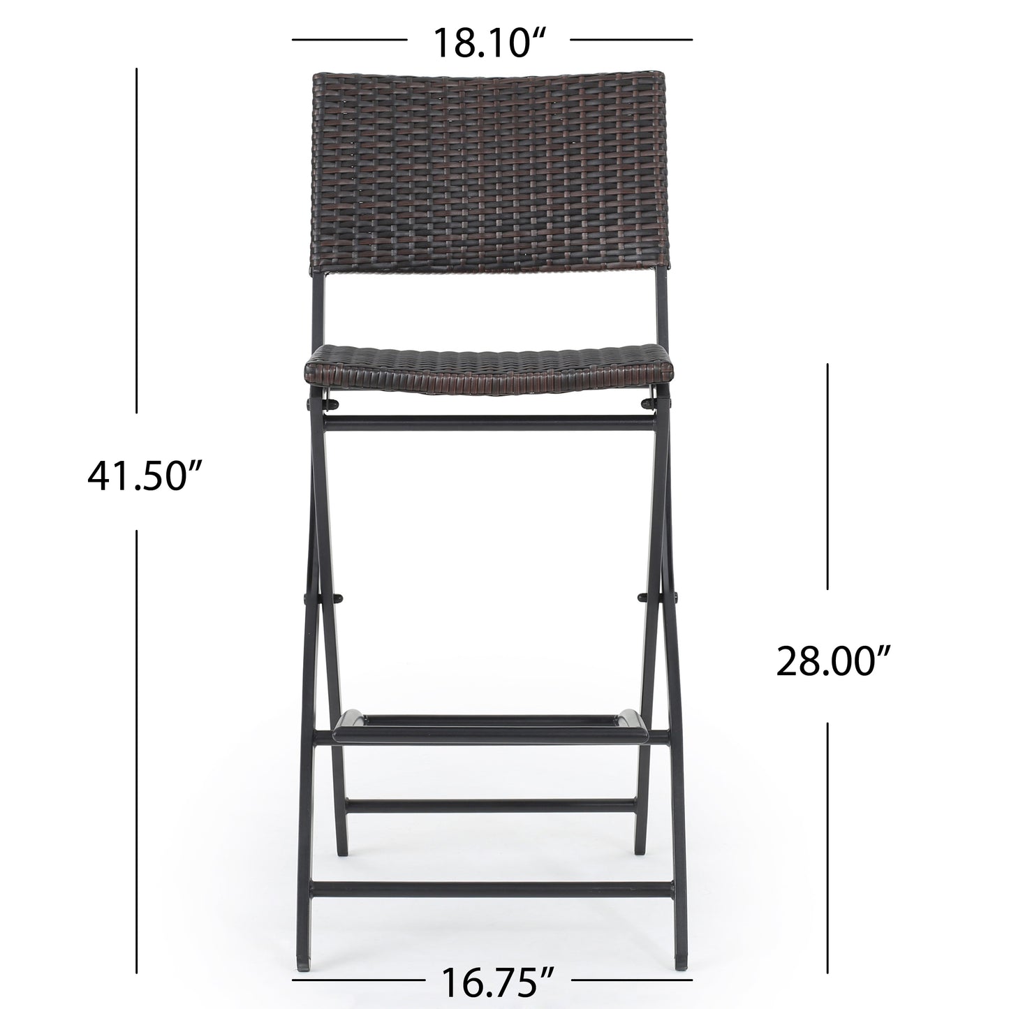 Brown Multi Outdoor Wicker Barstools - Set of 2