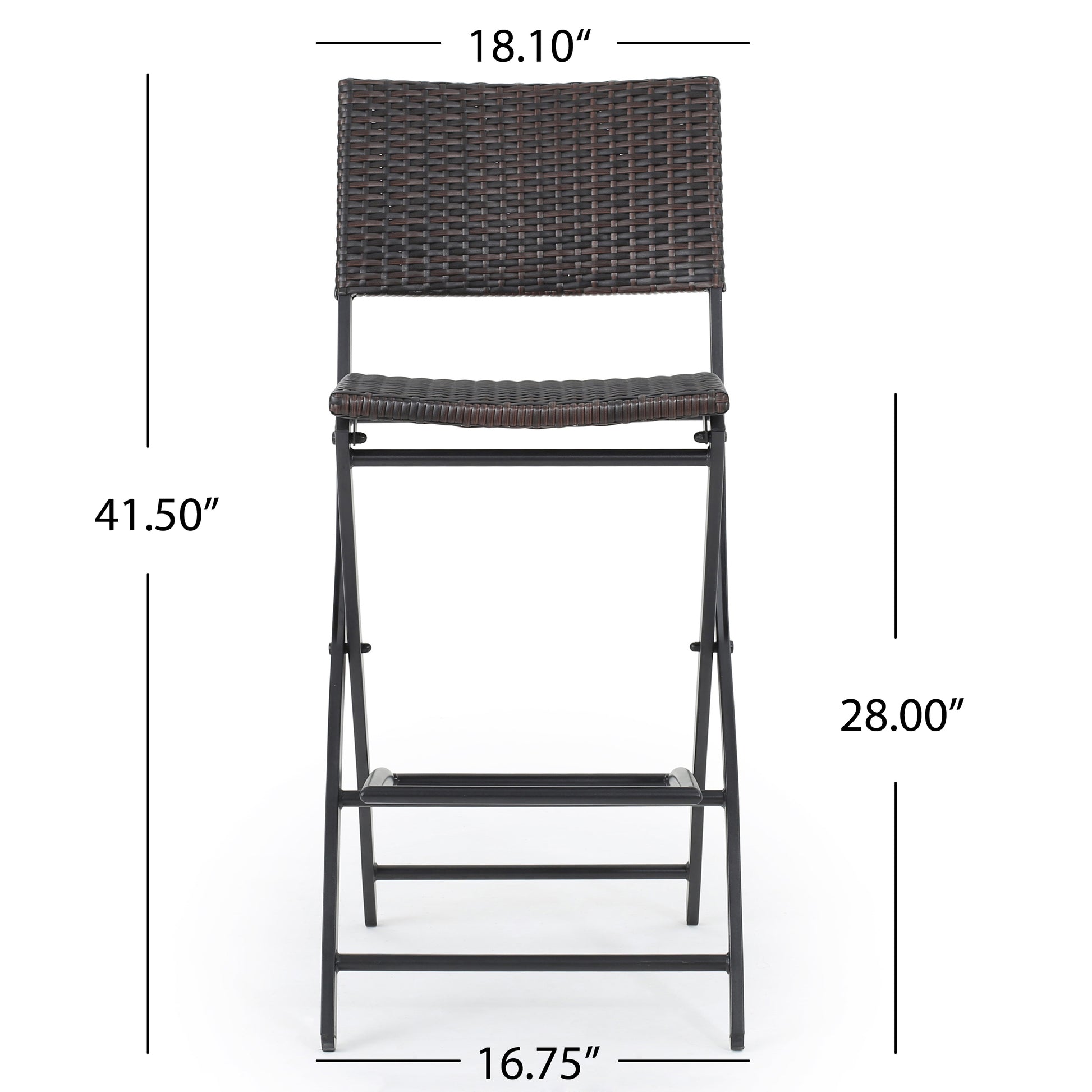 Brown Multi Outdoor Wicker Barstools - Set of 2
