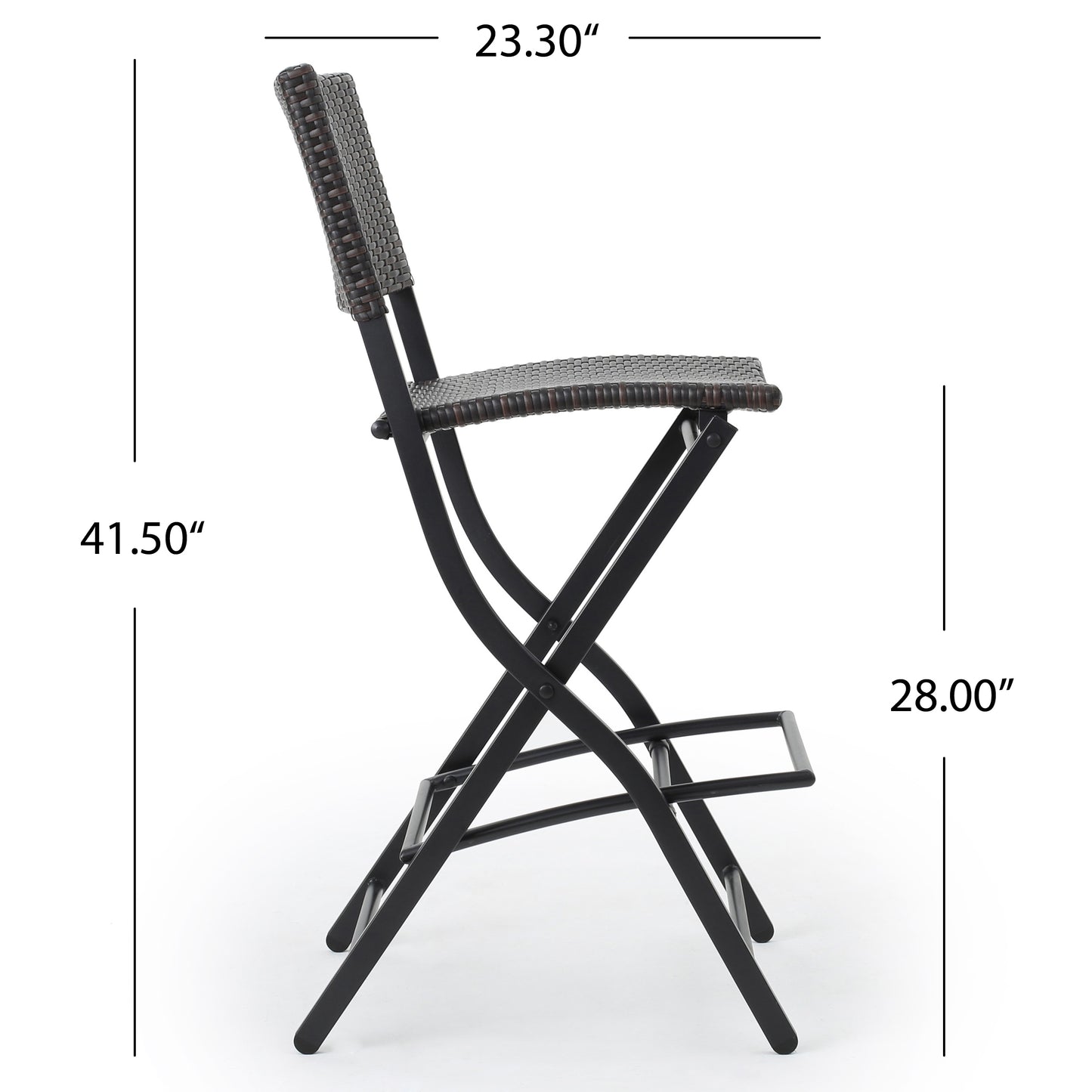 Brown Multi Outdoor Wicker Barstools - Set of 2