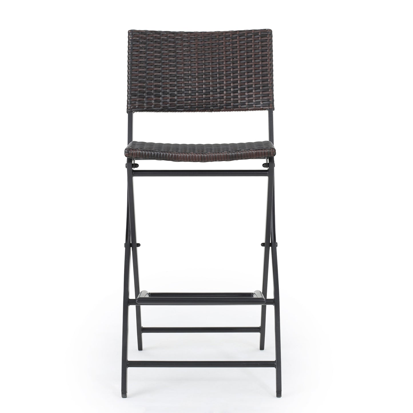 Brown Multi Outdoor Wicker Barstools - Set of 2