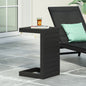 CAPE CORAL ALU C-SHAPED TABLE BLACK