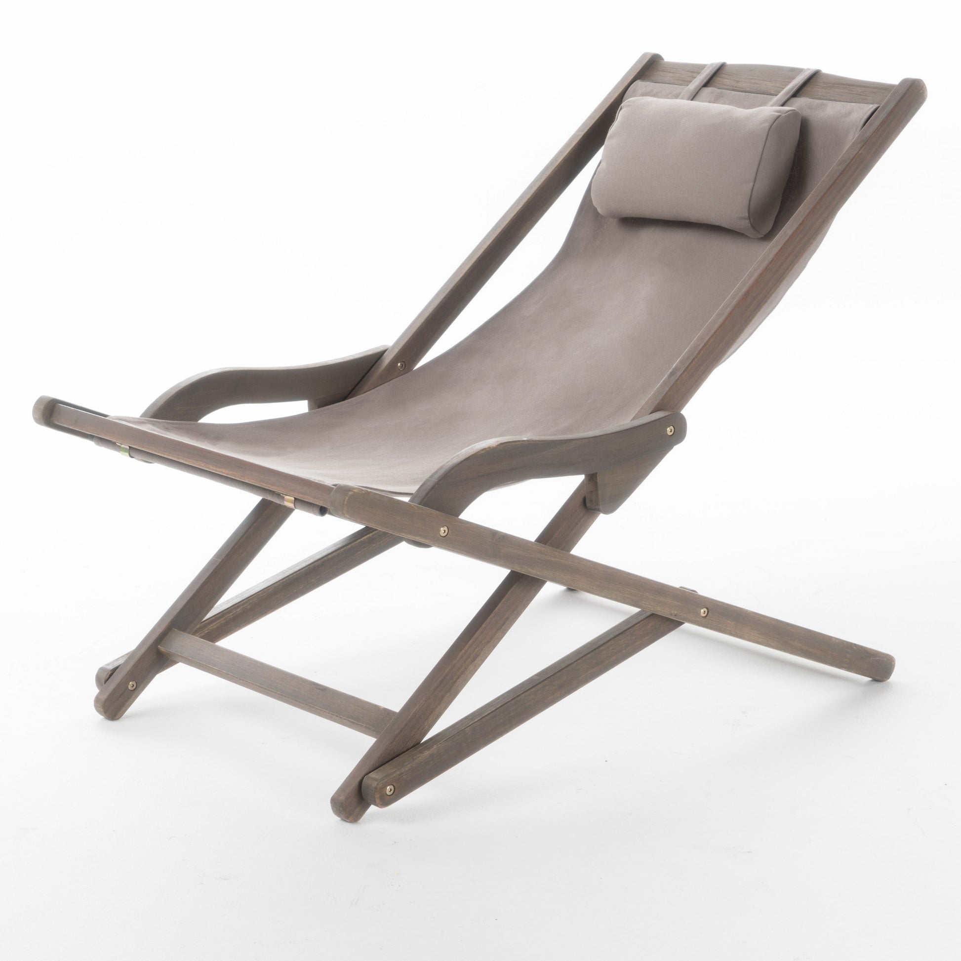 Grey Outdoor Sling Chairs for Poolside and Garden Lounging