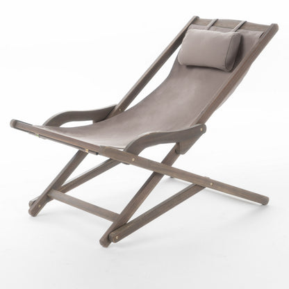 Grey Outdoor Sling Chairs for Poolside and Garden Lounging