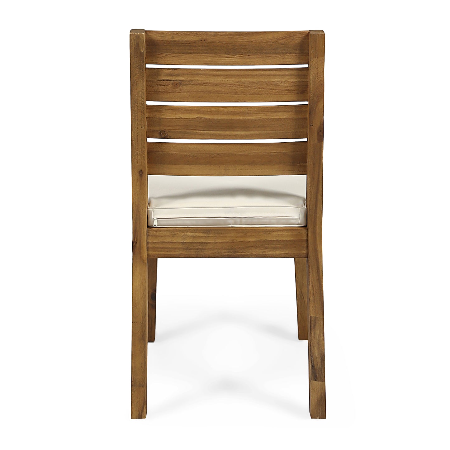 Natural Acacia Wood Patio Dining Chair Set of 2