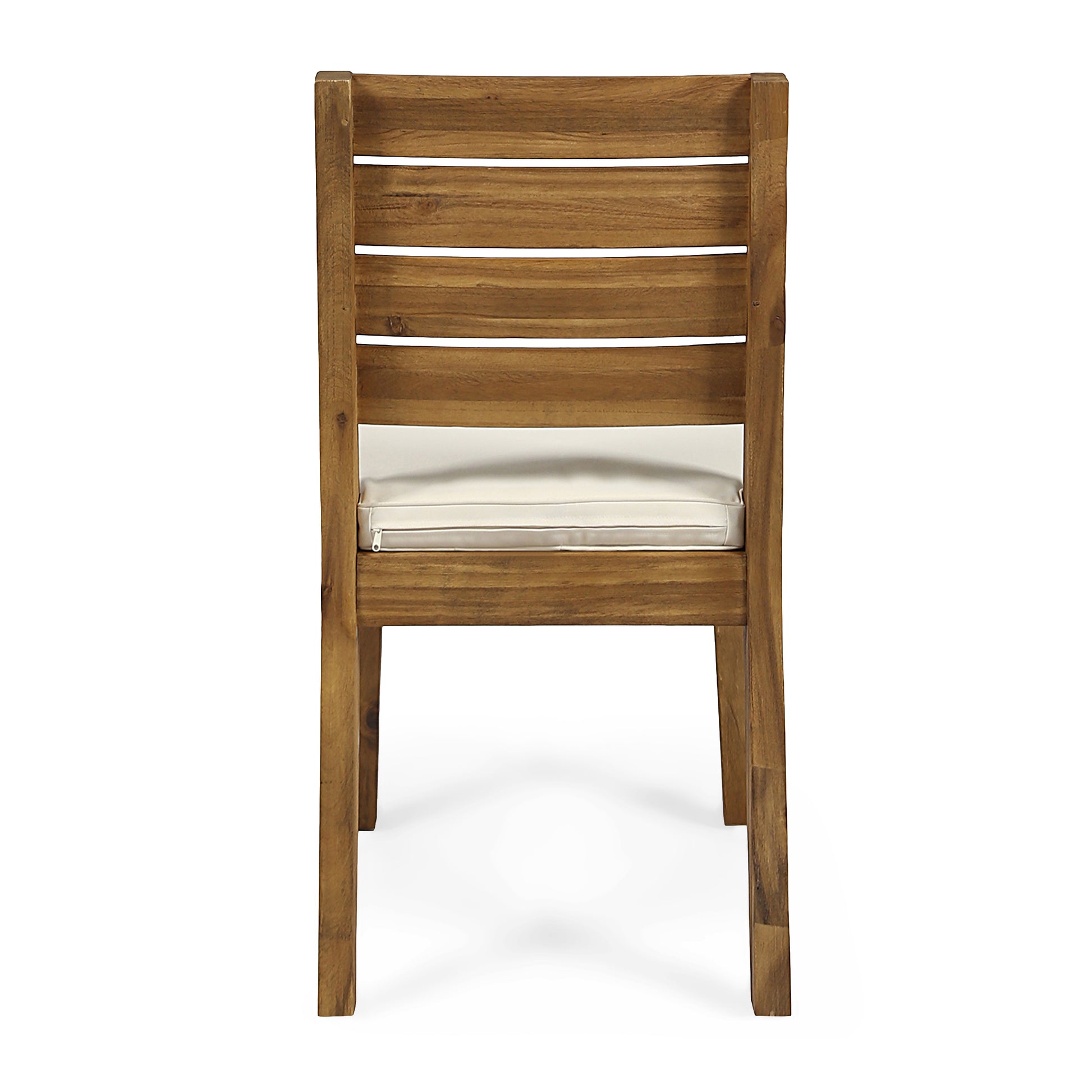 Natural Acacia Wood Patio Dining Chair Set of 2