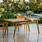 Teak Acacia Wood Outdoor Dining Table 69"