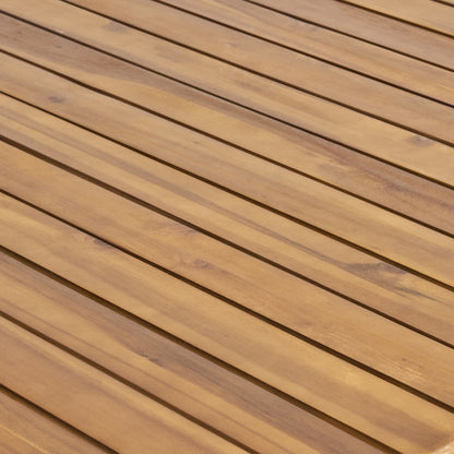 Teak Acacia Wood Outdoor Dining Table 69"