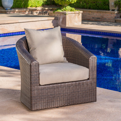 Outdoor Aluminum Frame Wicker Swivel Chair (old sku N757P186009B)