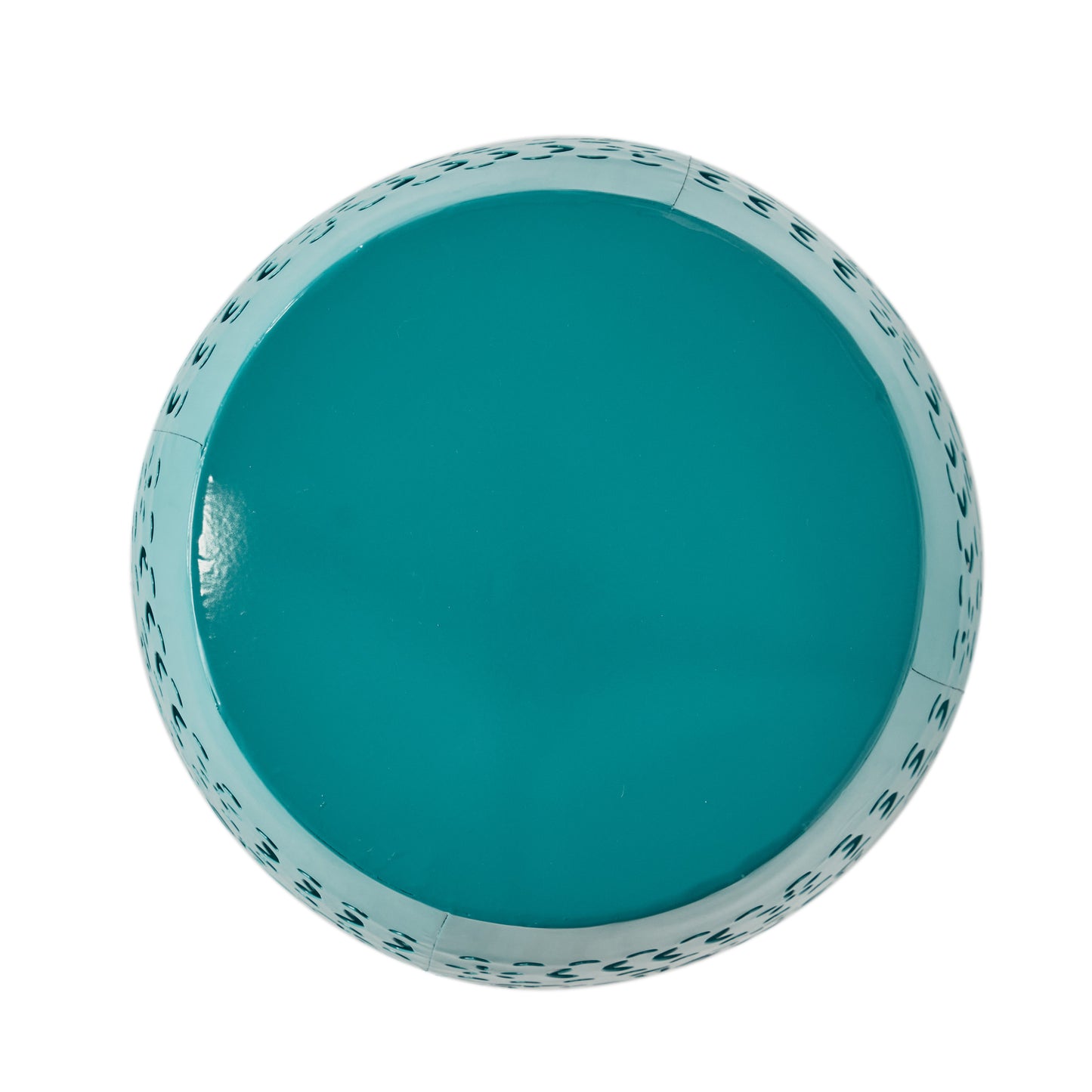 Teal Iron Outdoor Side Table - 12 Inch Floral Accent Table