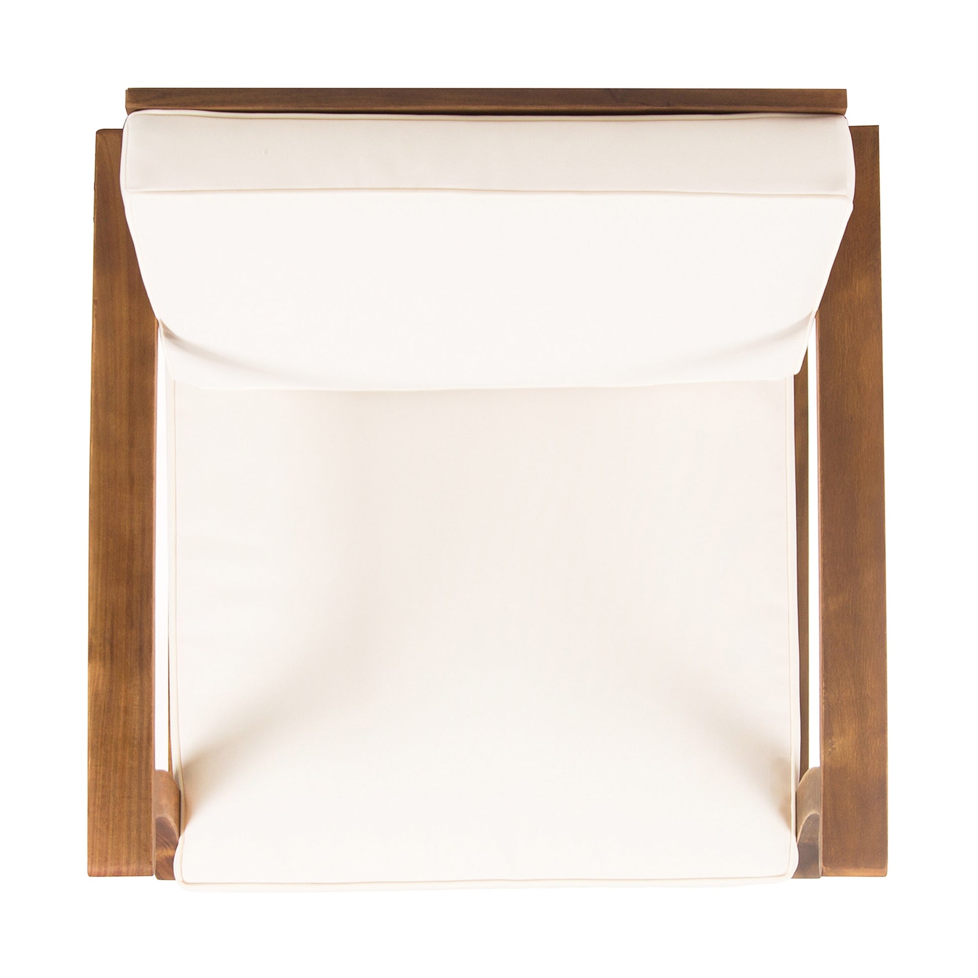 Cream Acacia Wood Club Chairs Set of 2 for Patio Seating