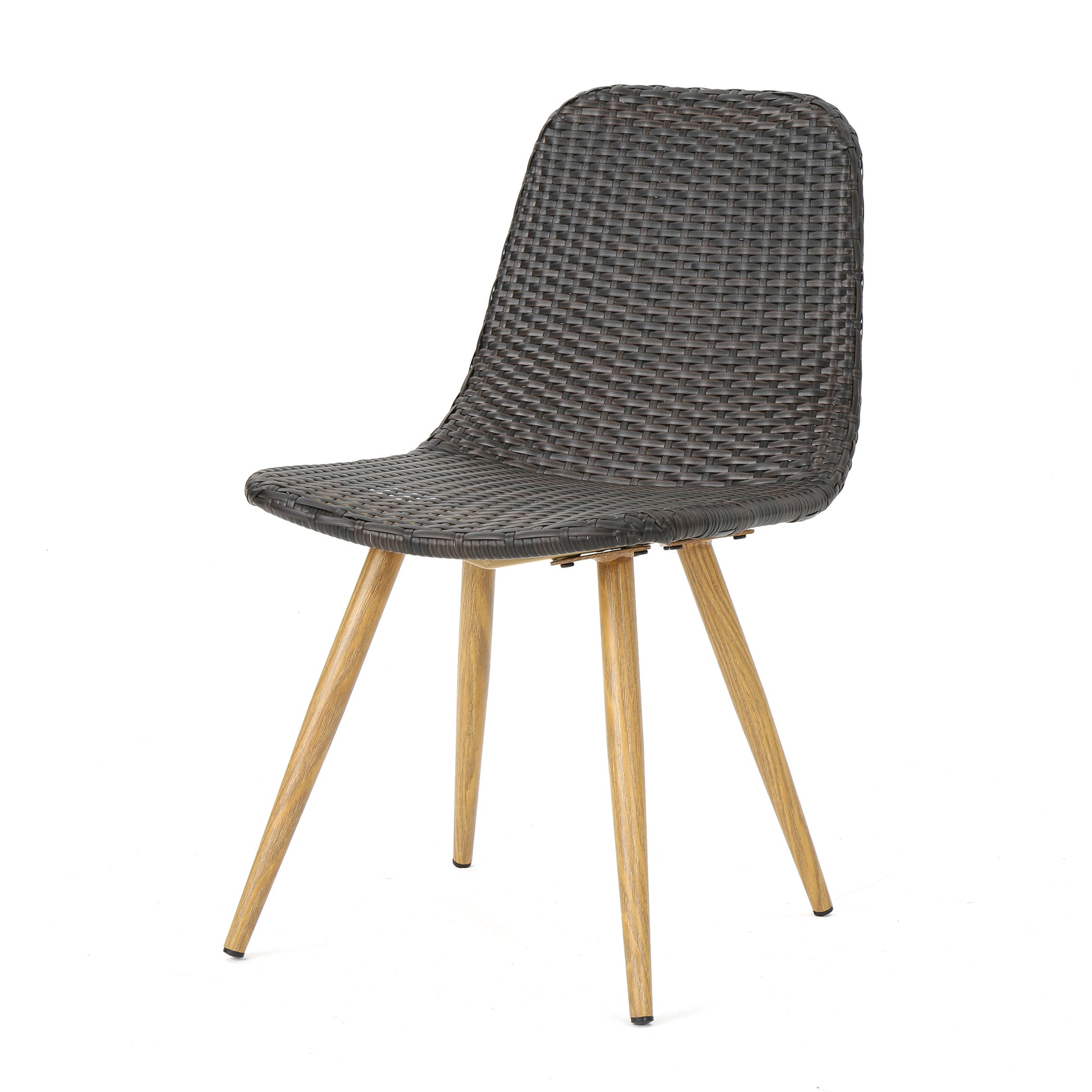 Brown Multi Rattan Patio Chairs Set for Poolside and Garden