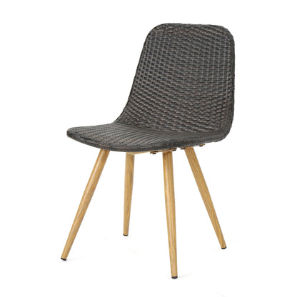 Brown Multi Rattan Patio Chairs Set for Poolside and Garden