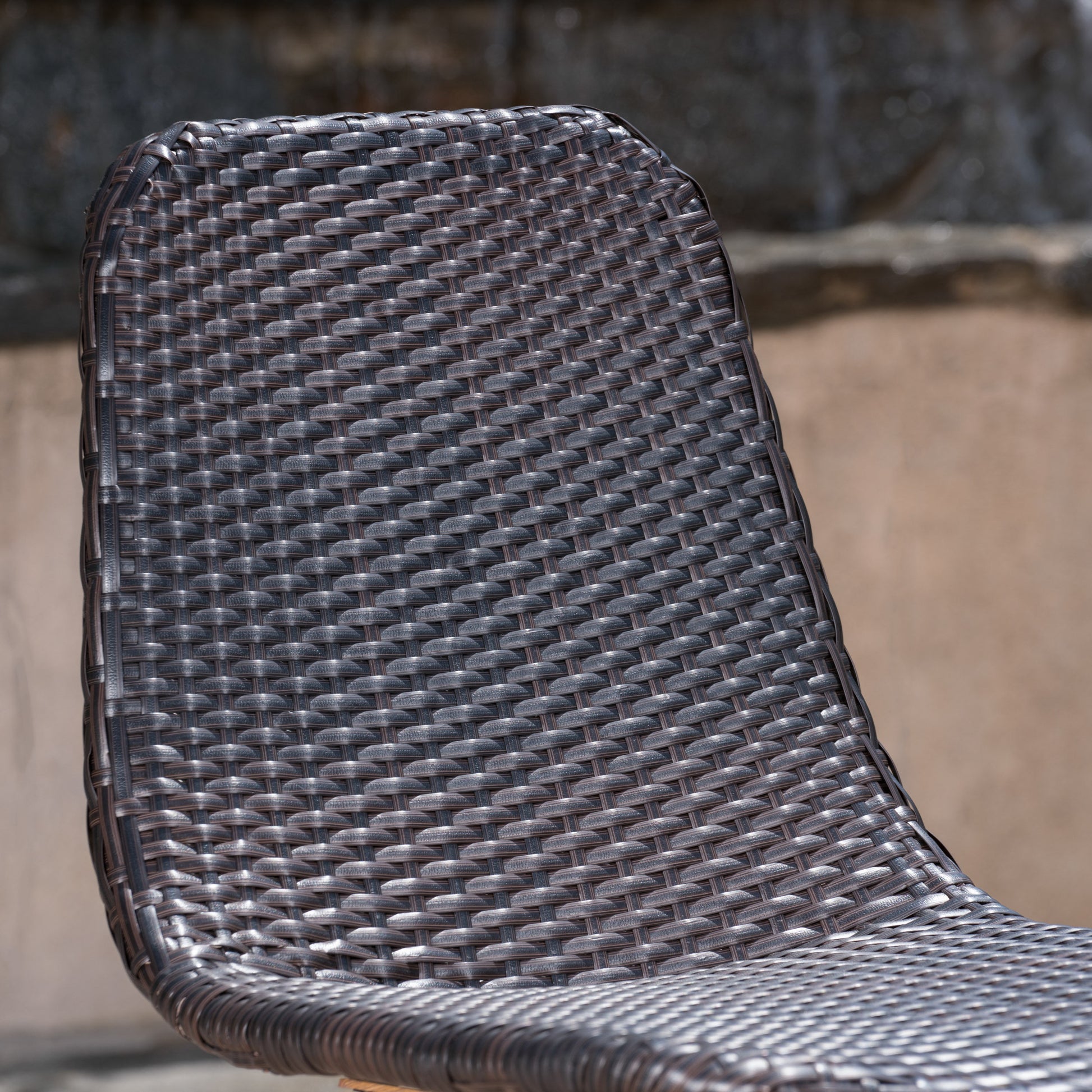 Brown Multi Rattan Patio Chairs Set for Poolside and Garden