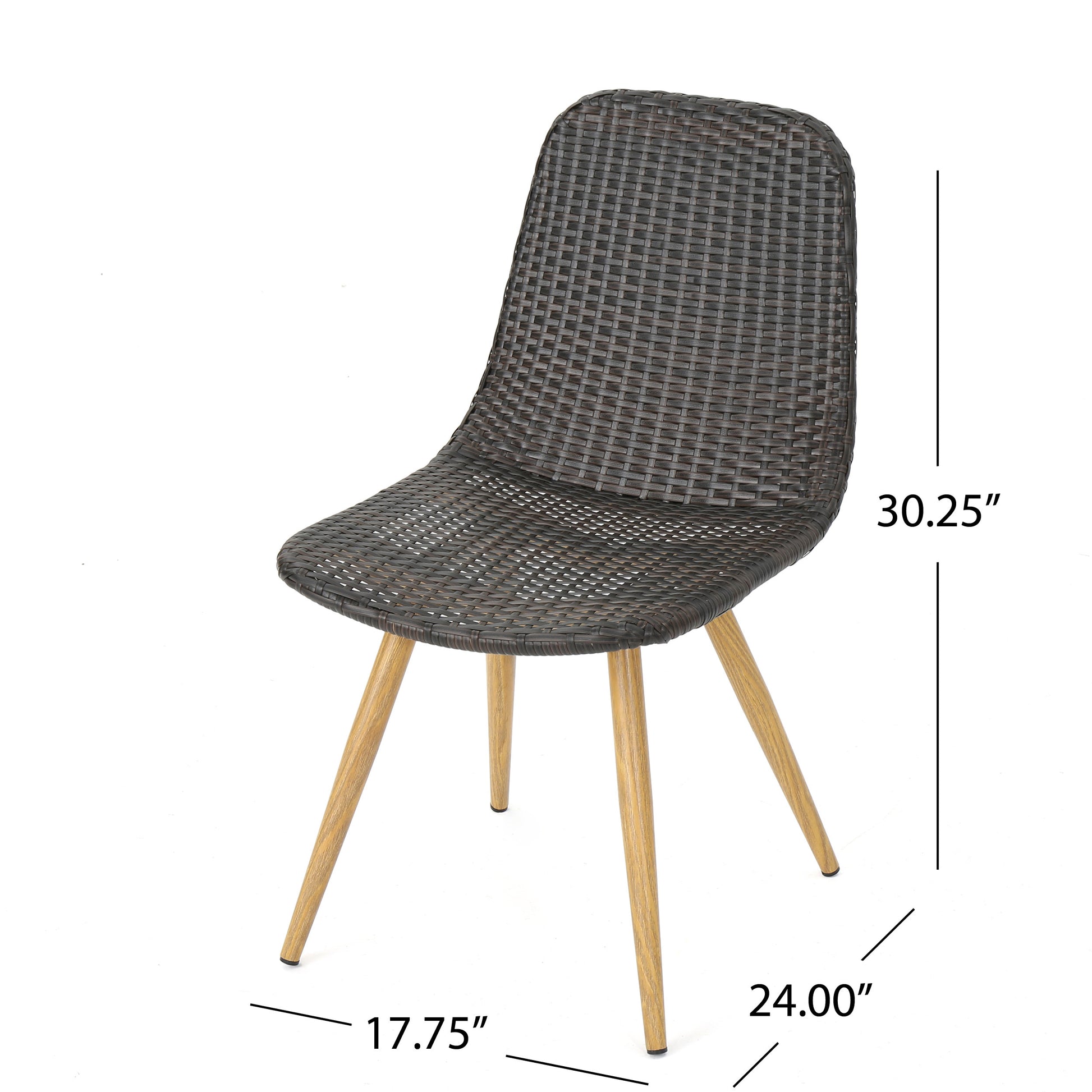 Brown Multi Rattan Patio Chairs Set for Poolside and Garden