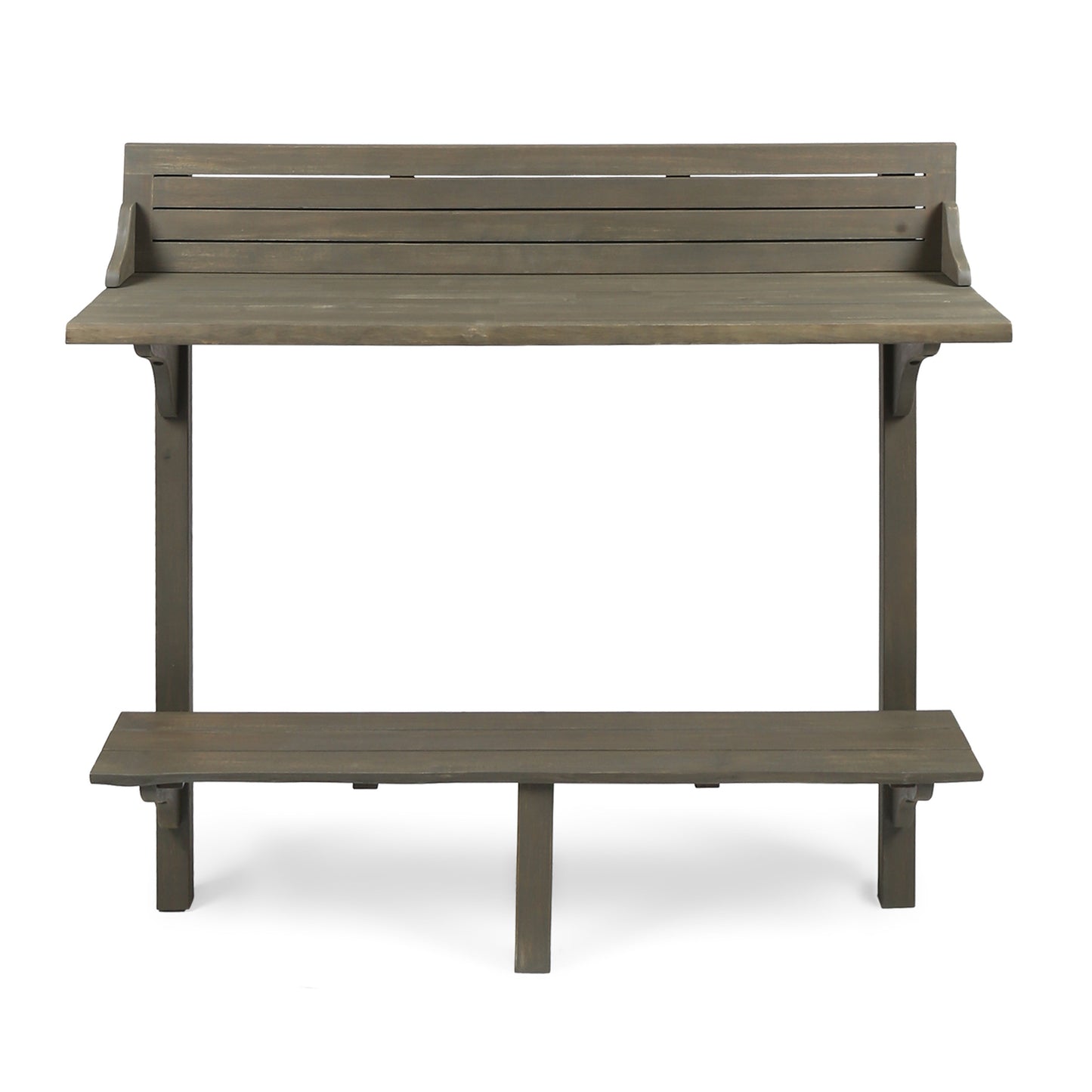 Gray Acacia Wood Balcony Bar Table - Outdoor