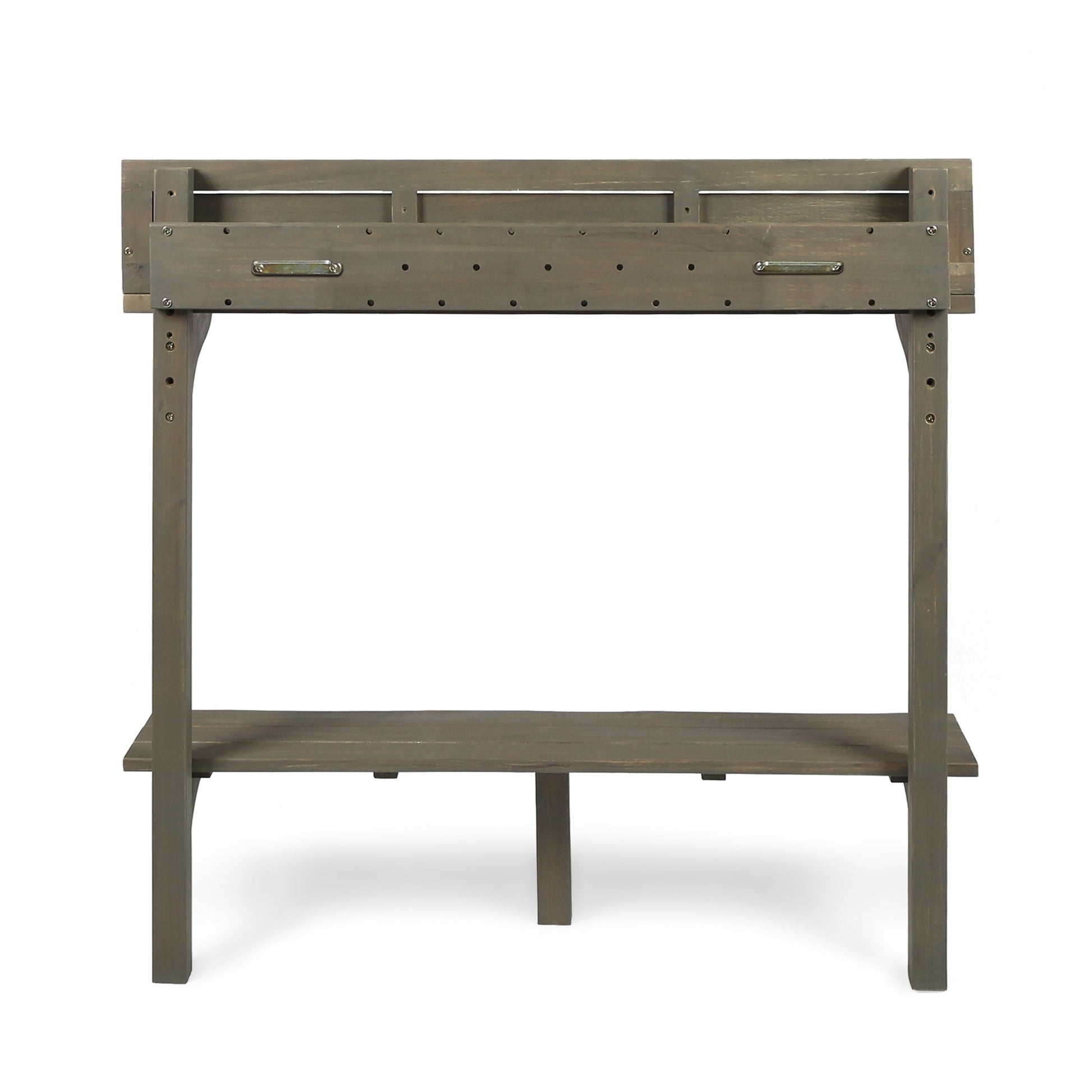 Gray Acacia Wood Balcony Bar Table - Outdoor
