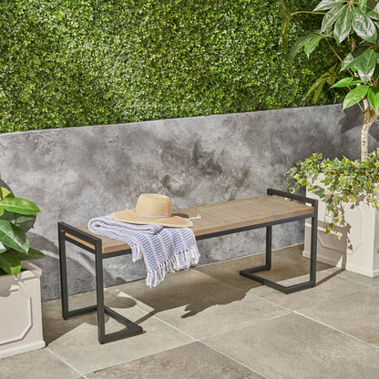 HOPKINS INDUSTRIAL WOOD AND METAL BENCH
