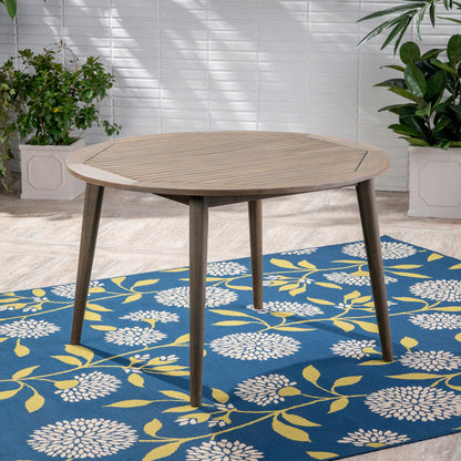 Acacia Wood Dining Table - 47.25" Grey Outdoor Table