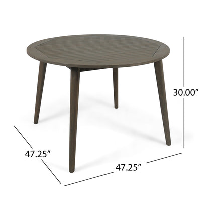 Acacia Wood Dining Table - 47.25" Grey Outdoor Table