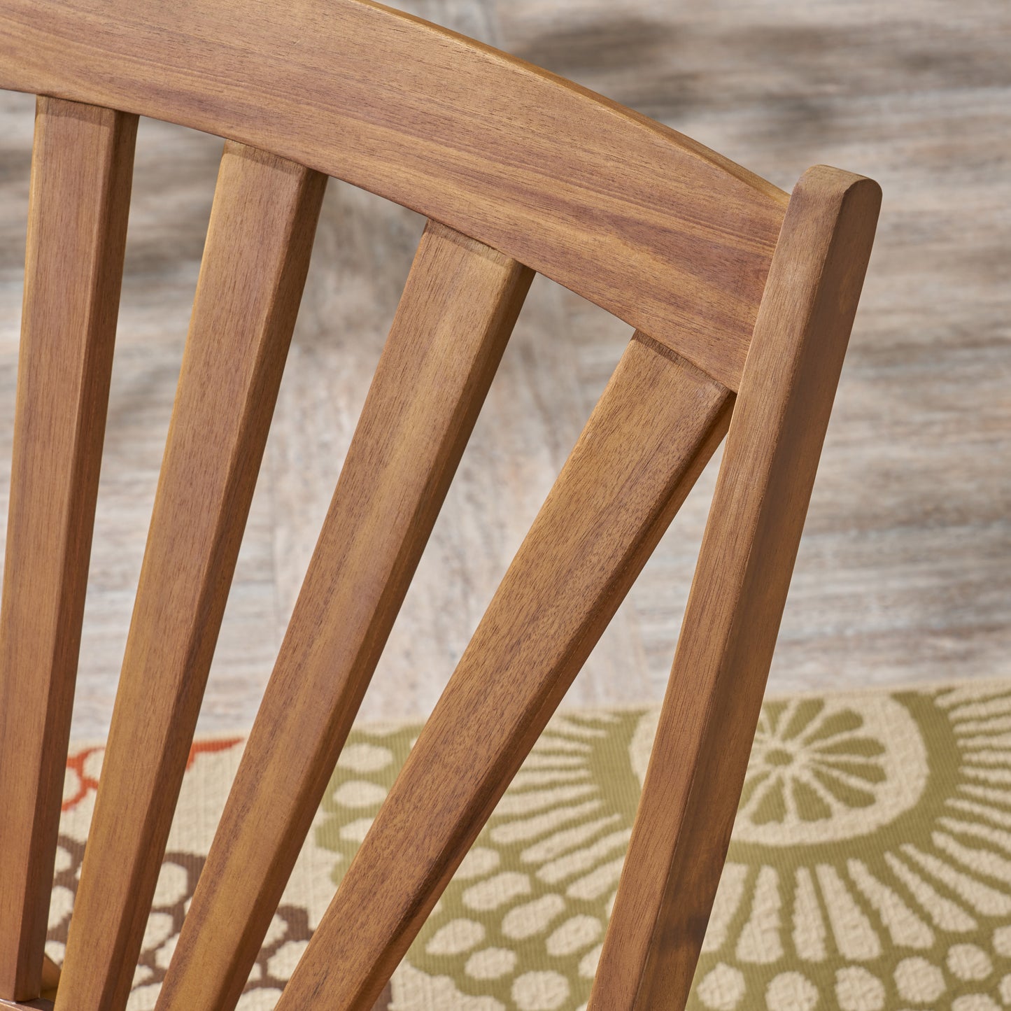 Teak Acacia Rocking Chair - Outdoor Patio Seating